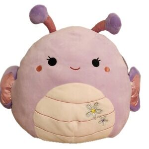 Squishmallow Maribel the Butterfly 13" Plush Kellytoy Pink With Sunflowers